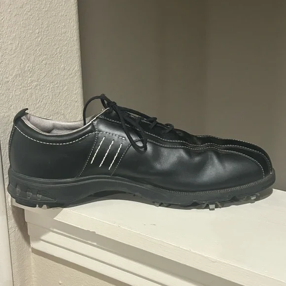 Adidas Adiprene Z-Traxion Mens Size 10 Golf Shoes Black Spikes 104399 Cleats - Picture 5 of 10